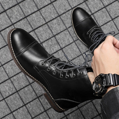 Herren Stiefel Schnürfront Durchgehende Schafthöhe