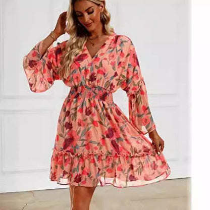 Damen Freizeitkleid Floralmuster Leicht Norvielle - Norvielle
