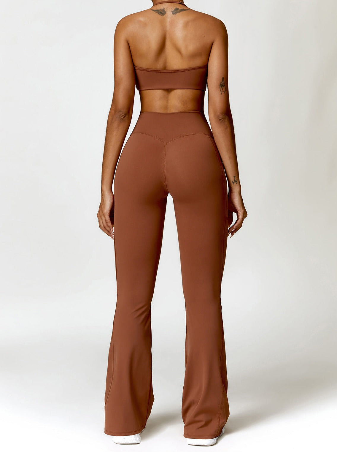 Serafina Damen High-Waist Schlagleggings Figurformend