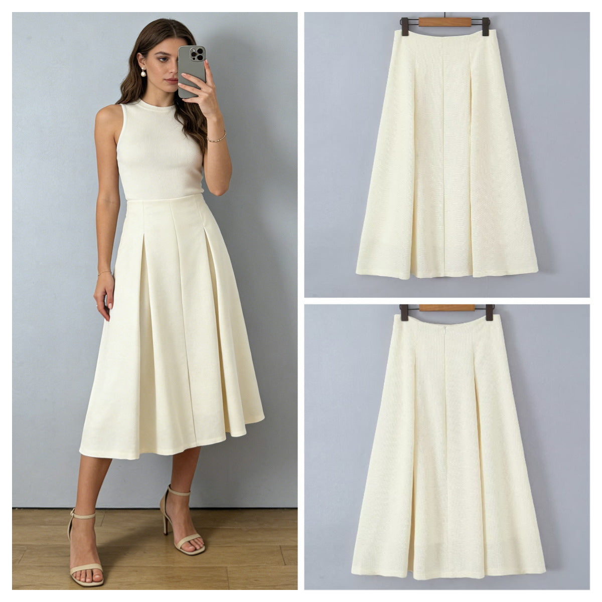 Damen Midirock Feinmuster Norvielle - Norvielle