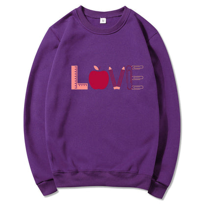 Damen Sweatshirt Kreatives Love-Motiv Norvielle