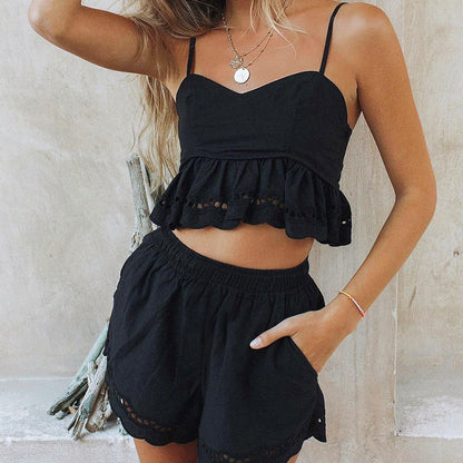Damen Crop- und Shorts Ensemble Norvielle