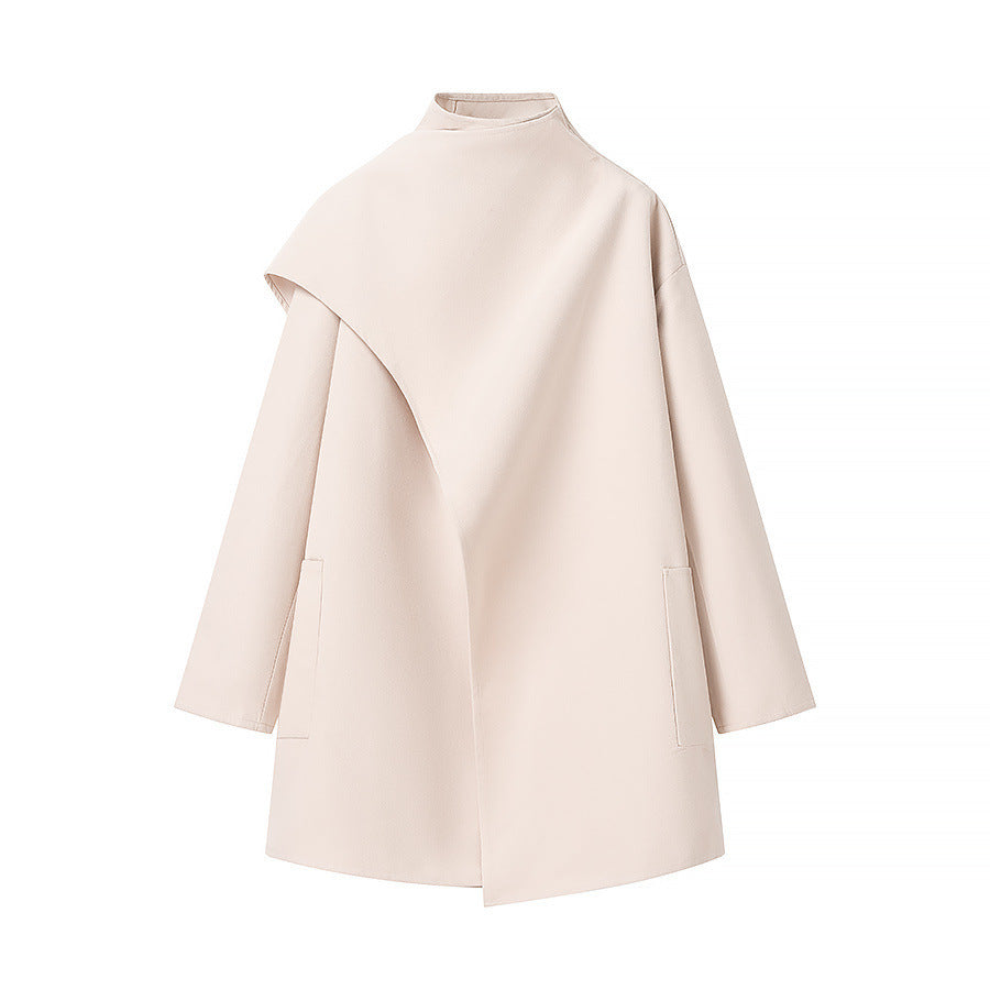 Damen Überjacke Asymmetrisch Praktische Taschen Norvielle