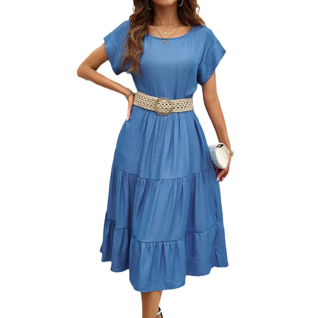 Damen Midi-Kleid Fließend Voluminöser Rock Norvielle