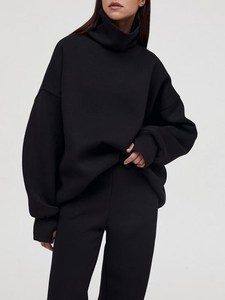 Damen Rollkragenpullover Oversized Kuschelfleece Norvielle