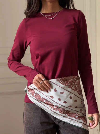 Damen Langarmshirt Körperbetonter Schnitt Norvielle