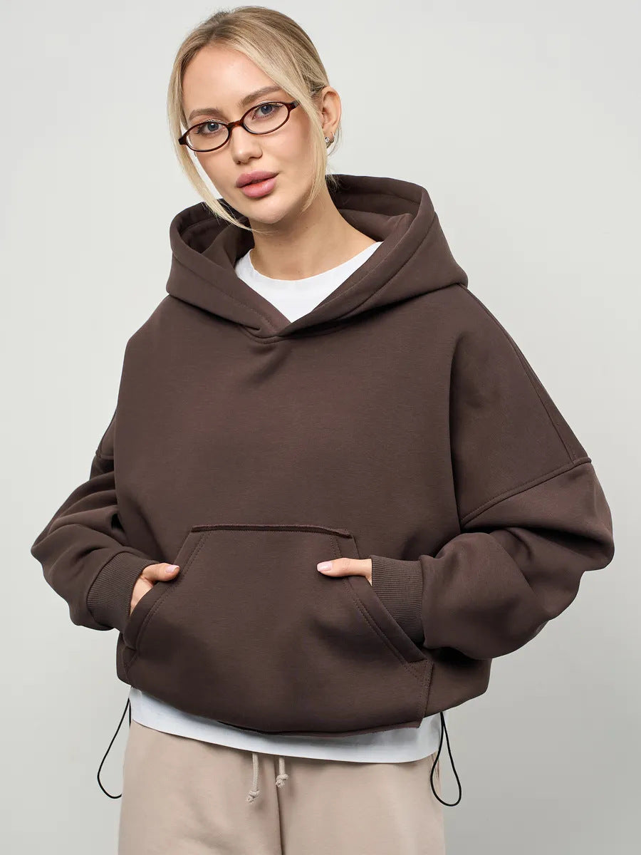 Damen Oversized Kapuzenpullover Lässiger Schnitt Mit Seitentaschen