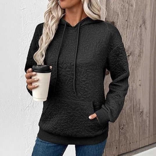Damen Sweatshirt Strukturiertes Blumenmuster Norvielle - Norvielle