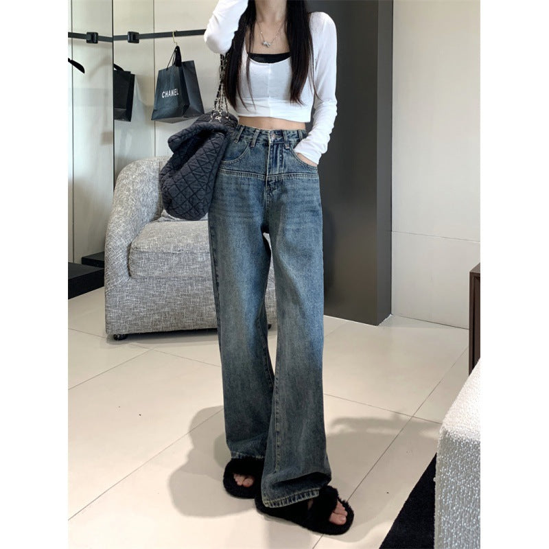 Damen Vintage Jeans Weit Norvielle