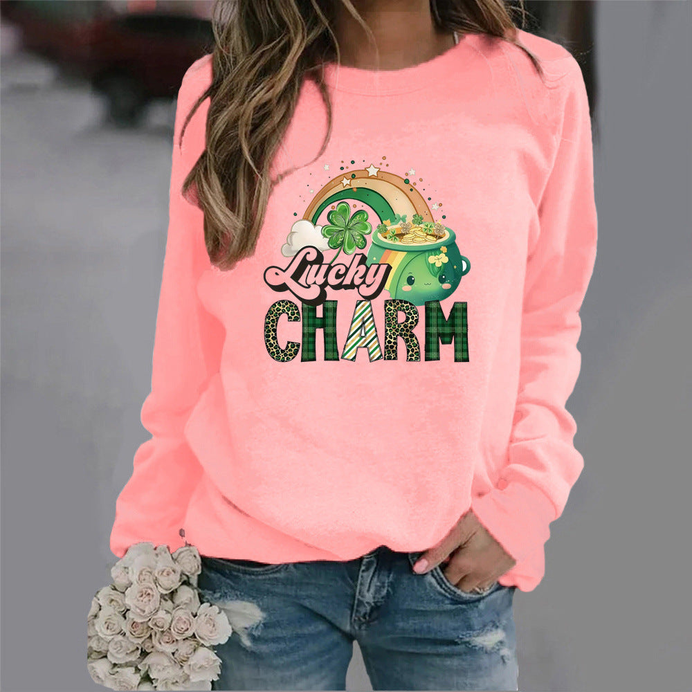 Damen Sweatshirt Glücks-Motiv Norvielle