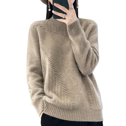 Damen Strickpullover Asymmetrisch Norvielle