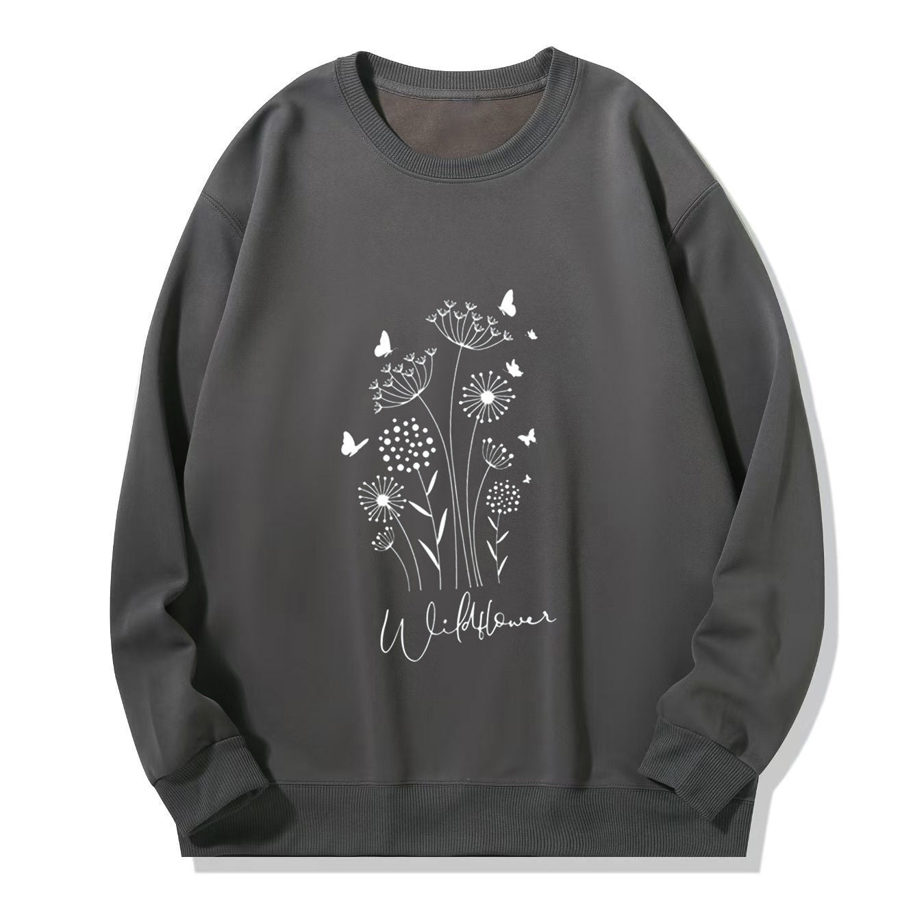 Damen Sweatshirt Floralmuster Kuschelig Weich Norvielle