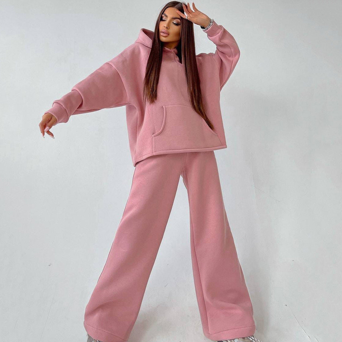 Damen Hoodie Sweatpants Set Relaxed Fit Norvielle