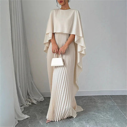 Damen Langkleid Plisseefalten