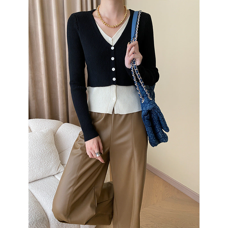 Damen Strickcardigan mit Knöpfen Elegantes Design Beige - Norvielle