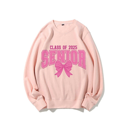 Damen Sweatshirt Abschlussjahr Schleifendesign Grau