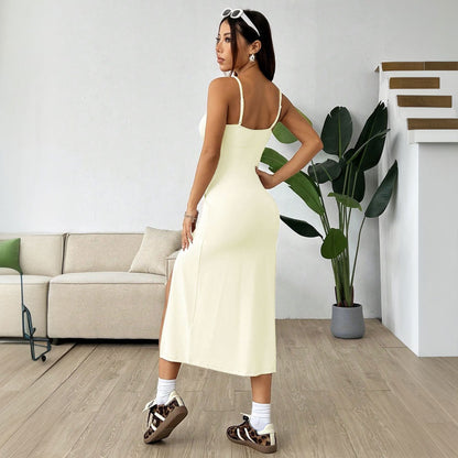 Damen Midi-Kleid Blumenmuster Seitenschlitz Norvielle