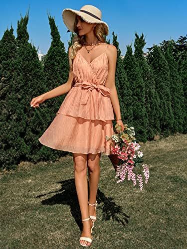 Damen Sommerkleid Wickeloptik Rüschen Norvielle