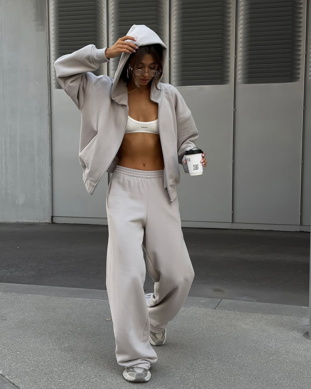 Damen Oversized Hoodie Set Sweatpants Norvielle