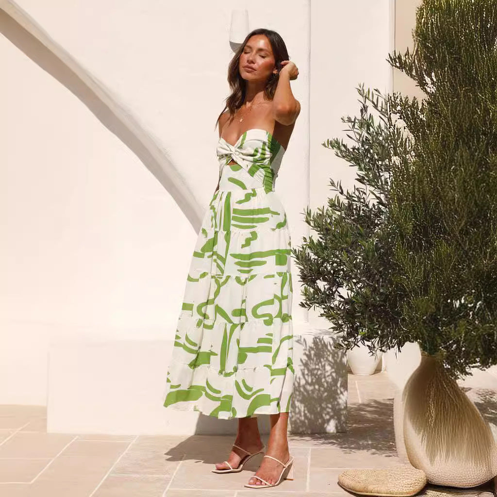 Damen Maxikleid Modern Drapierungen Lässiger Schnitt