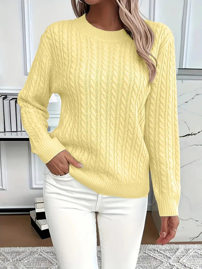 Damen Strickpullover Zopfdesign Norvielle