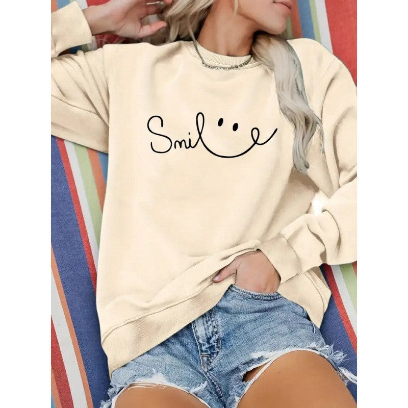 Damen Sweatshirt Lässiger Schriftzug Komfort Norvielle