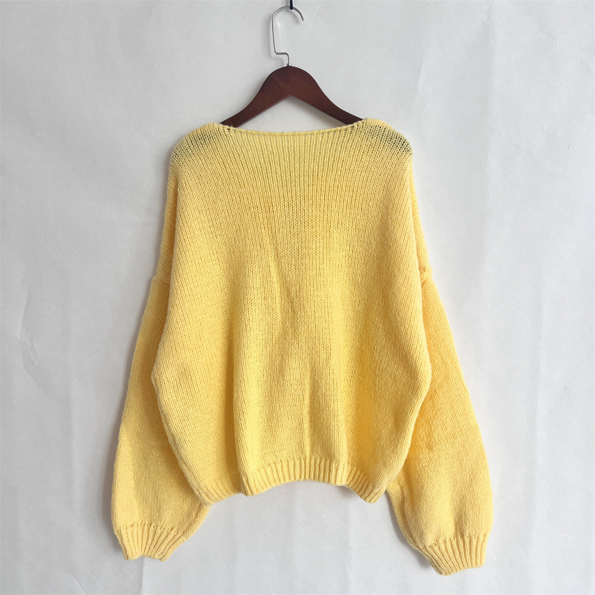 Damen Cardigan Pullover Solid Farbe Rundhals Mit Schnürung