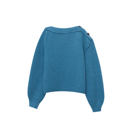 Damen Strickpullover Eleganter Überhang Norvielle