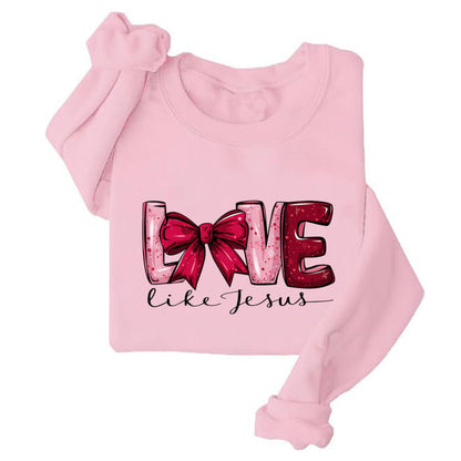 Damen Sweatshirt Herzmotiv Verspielter Aufdruck Norvielle