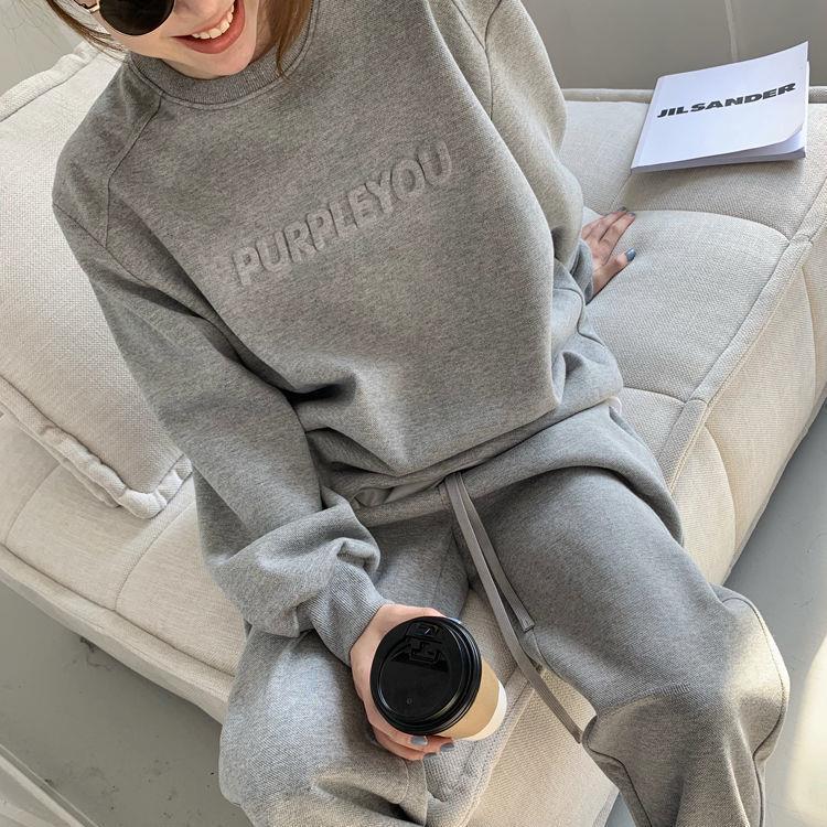 Damen Oversized Sweatshirt Lounge-Outfit Jogginghosen Norvielle