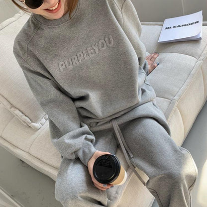 Damen Oversized Sweatshirt Lounge-Outfit Jogginghosen Norvielle