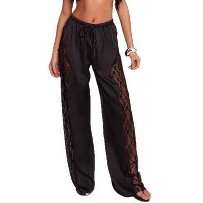 Damen Satin-Hosen Elegant Fließend