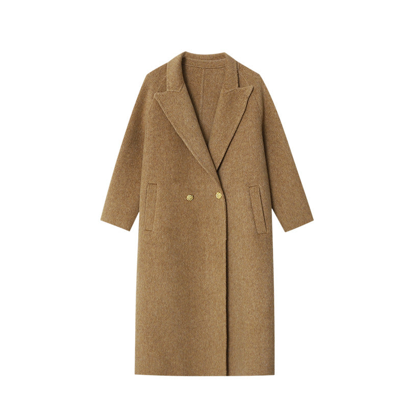 Damen Wollmantel Doppelter Knopfleiste Warm Elegante