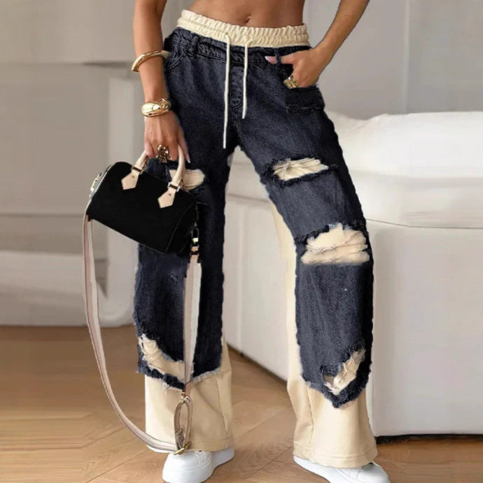 Damen Destroyed Denim Jogger Jeans Norvielle