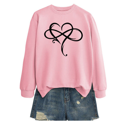 Damen Sweatshirt Herzdesign Entspannt Norvielle