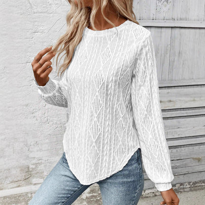Damen Longsleeve Dekoratives Strickmuster Norvielle