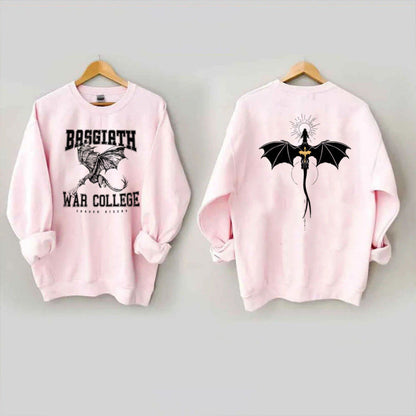 Damen Sweatshirt Drachenmotiv College-Design Norvielle