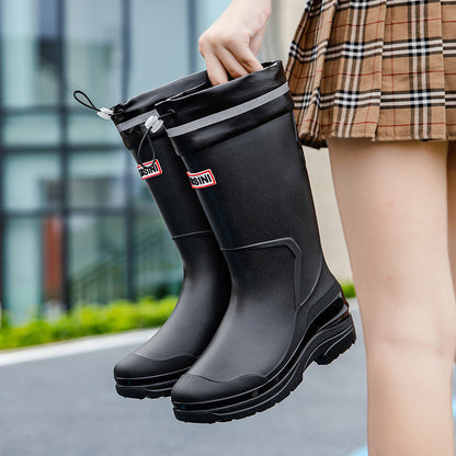 Damen Gummistiefel Verstärkter Knöchelschutz Rutschfeste Sohle