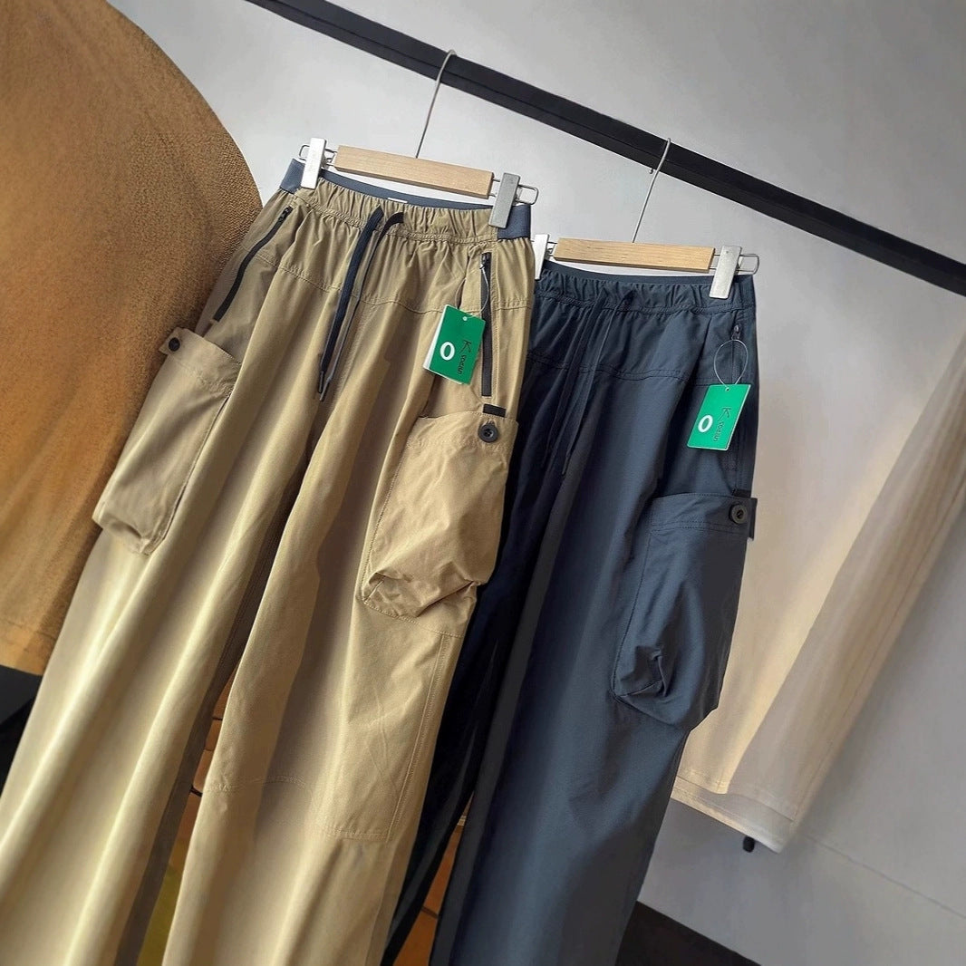 Damen Cargo Shorts Funktionale Baumwolle Beige