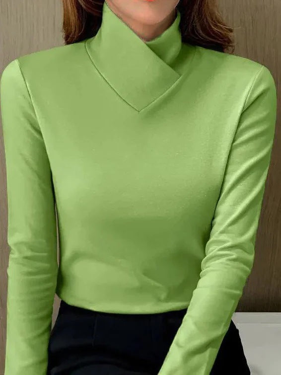 Norvielle Damen Rollkragenpullover Elegantes Design Hocher Kragen