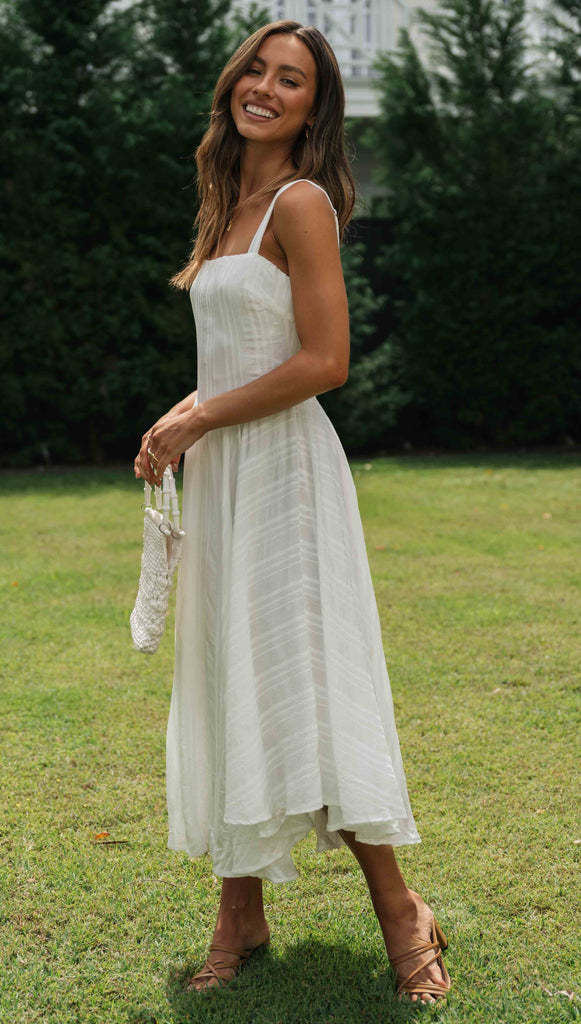 Damen Ärmelloses Maxikleid Fließend Norvielle