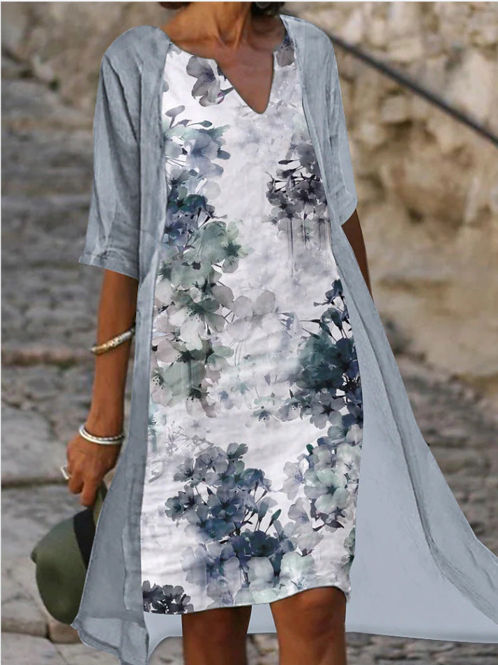 Damen Sommerkleid Floralmuster Leichtes Design Norvielle