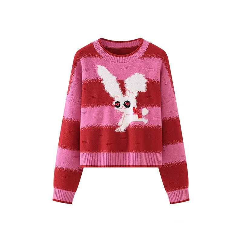 Damen Pullover Tier-Motiv Farbverlauf Norvielle - Norvielle