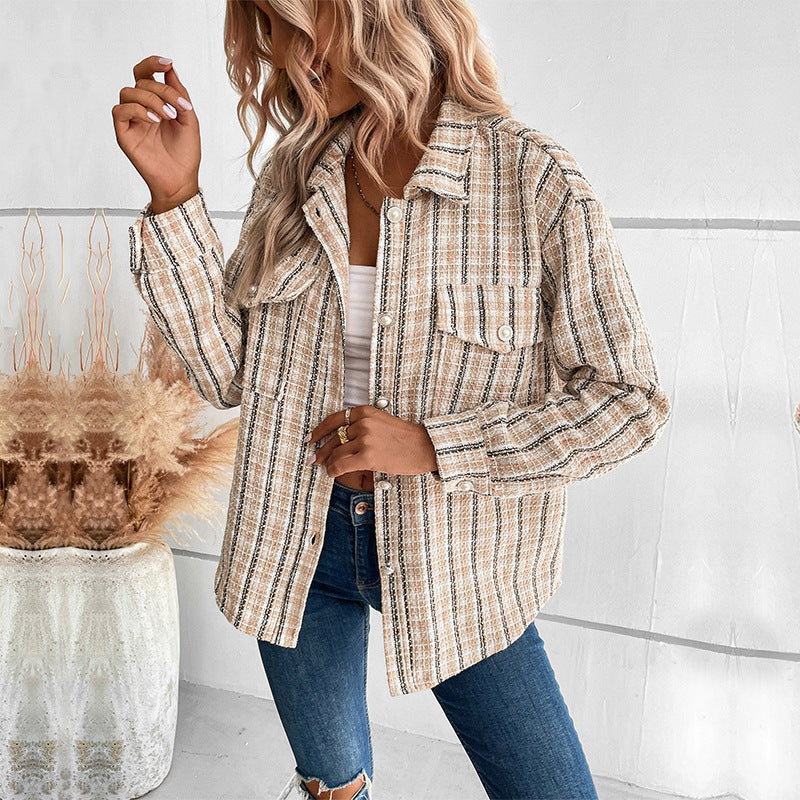 Damen Overshirt Kariert Baumwolle Norvielle - Norvielle