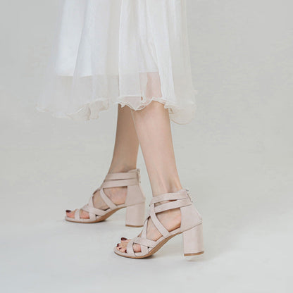 Damen Sandalen Komfort Blockabsatz Norvielle