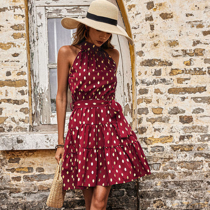 Damen Wickelkleid Rüschendesign Taillengurt Sommer Norvielle