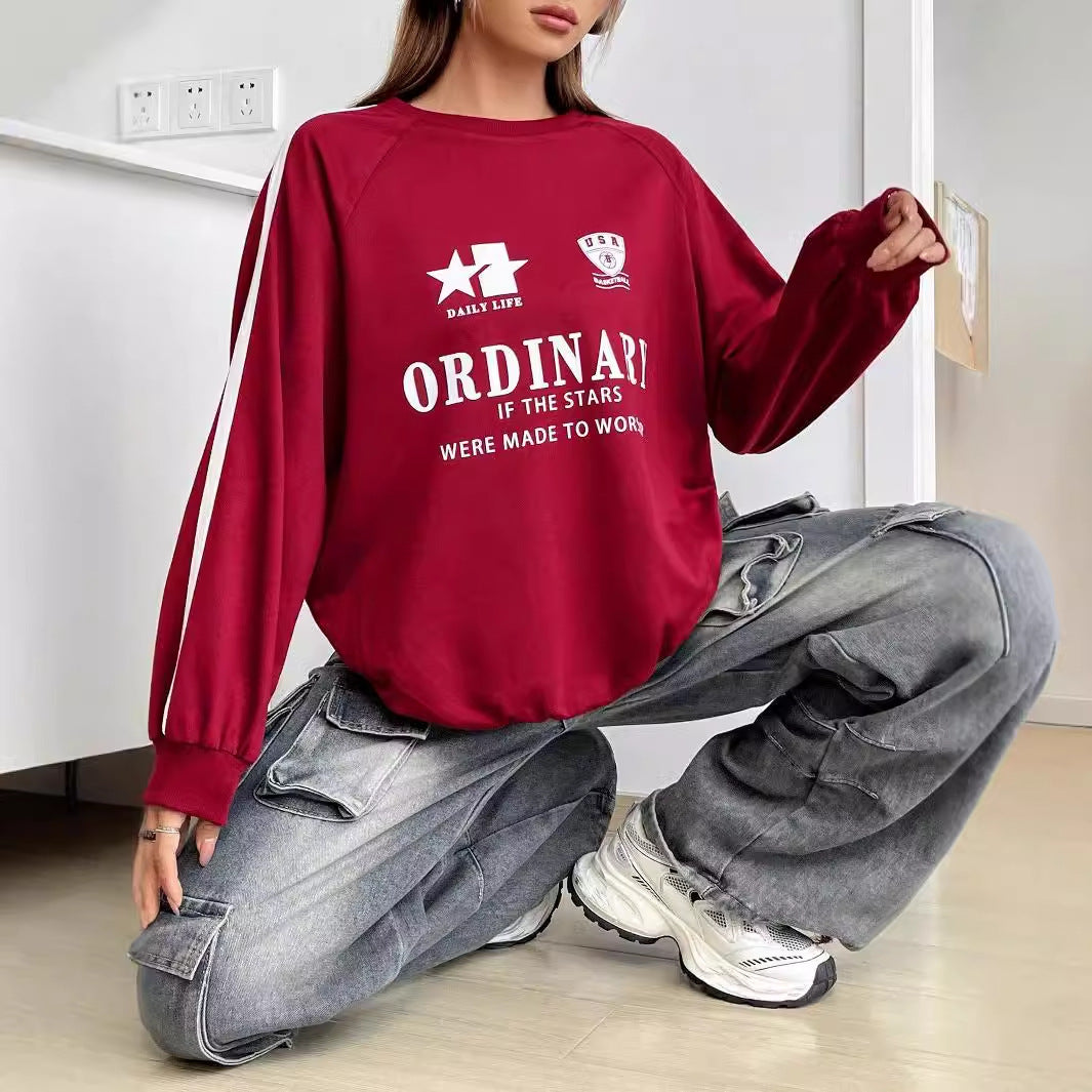 Damen Sweatshirt Lässig Voluminöse Ärmel Norvielle