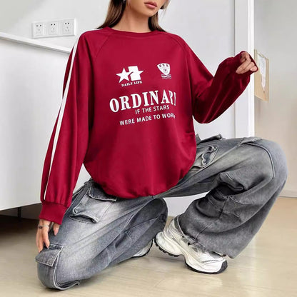 Damen Sweatshirt Lässig Voluminöse Ärmel Norvielle