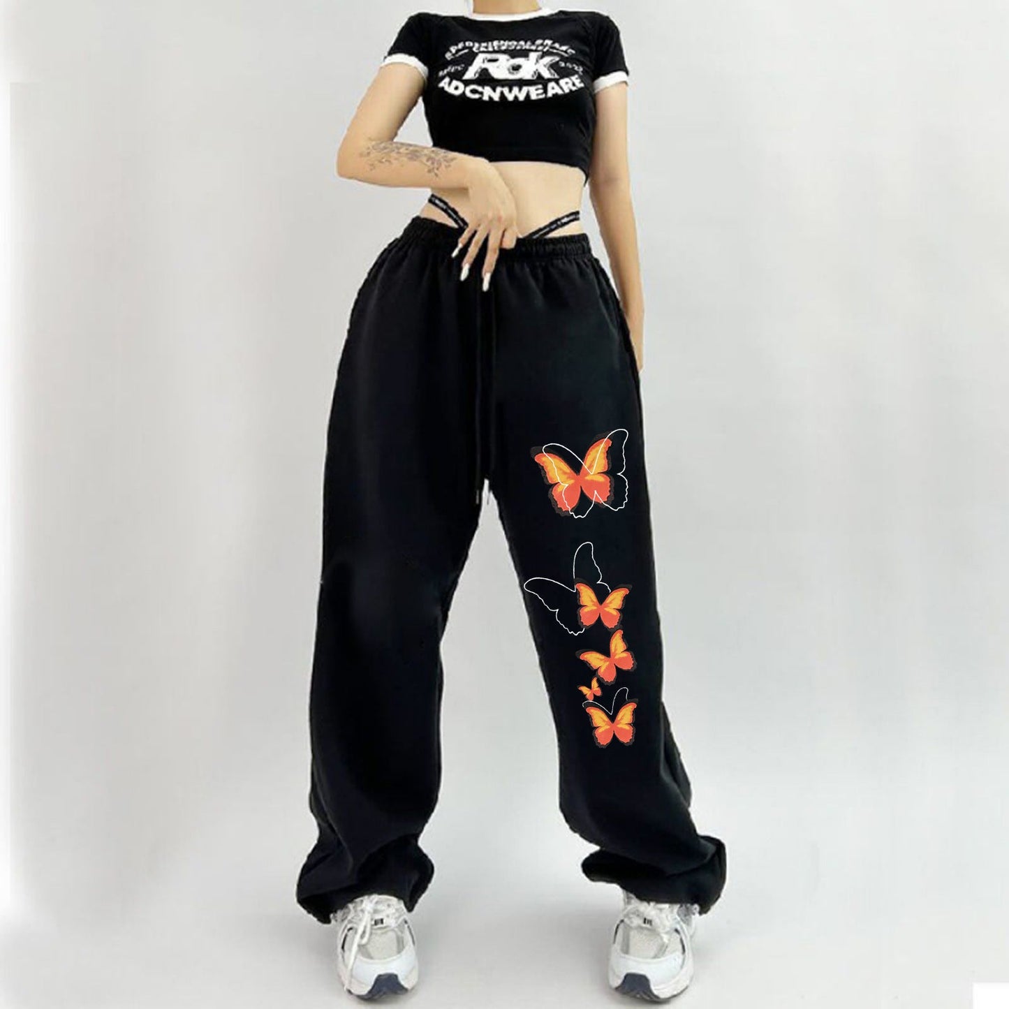 Damen Jogginghose Schmetterlingsdesign Bunt Norvielle - Norvielle