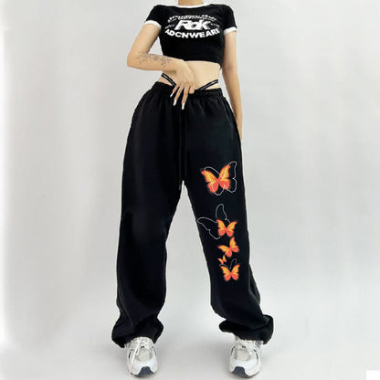 Damen Jogginghose Schmetterlingsdesign Bunt Norvielle - Norvielle